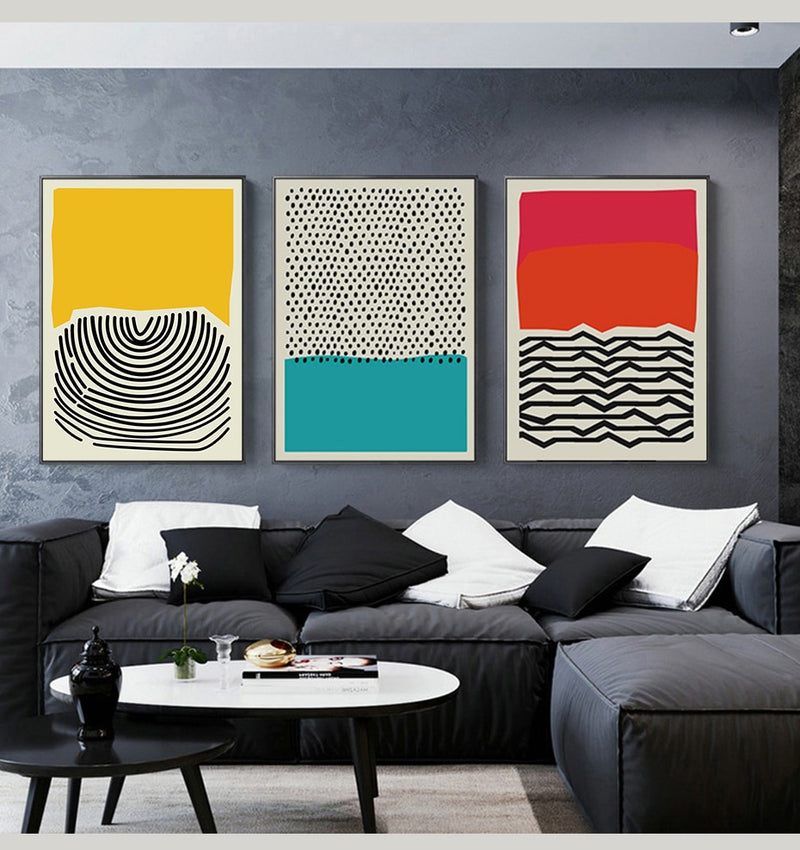 Modern Abstract Geometric Canvas Print Wall Art
